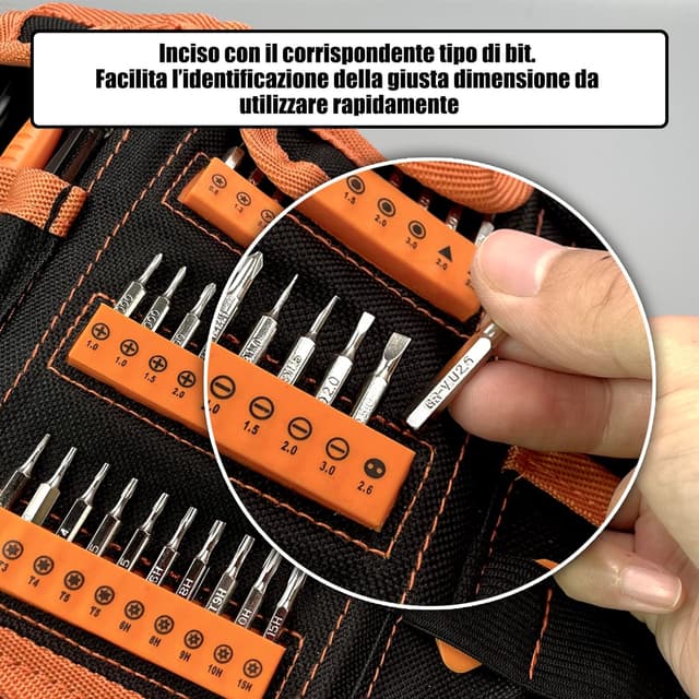 Detalle de VCELINK Set Cacciaviti Precisione 38 pz magnetici (Torx T1-T5) per smartphone, PS4, Xbox e altro
