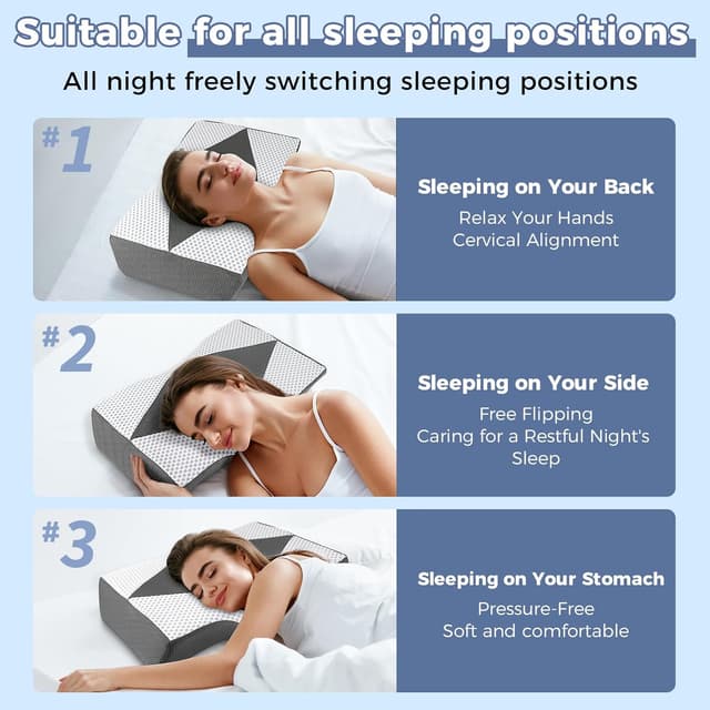 Detalle de Hydomi Memory Foam Cervical Pillow for Neck Pain