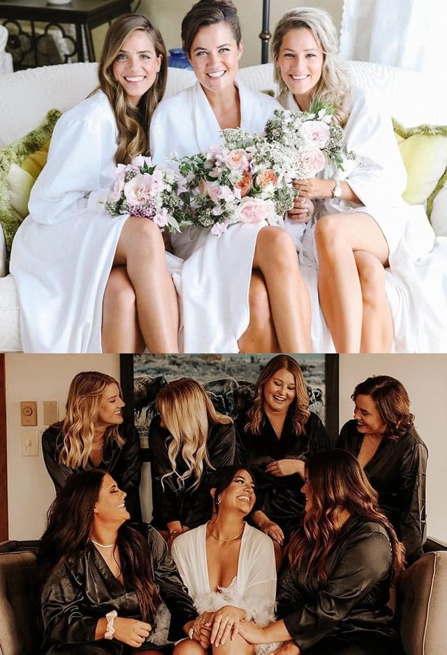 Thumbnail 4 de Ekouaer robe satin femme Kimono élégante