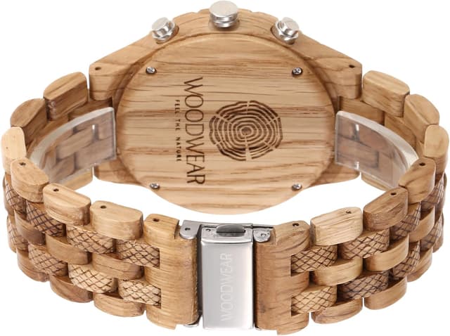 Detalle de woodwear Holzarmbanduhr Watch Nachtblau / Lagunentraum / Morgenröte – Unisex aus Olivenholz