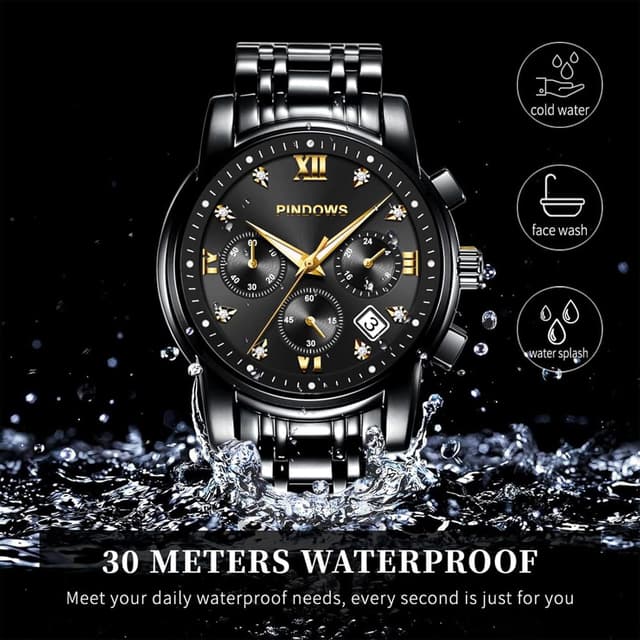 Detalle de PINDOWS Herren Uhr mit Quarz und Datum