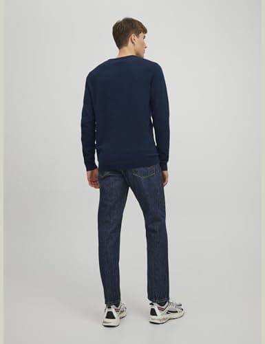 Detalle 2 de Jack & Jones Jjebasic Suéter Hombre Crew Neck Armada Blazer 💙