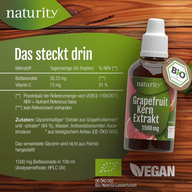 Detalle 2 de NATURITY Bio Grapefruitkernextrakt 100 ml 🍊