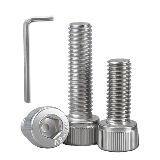 Detalle de BACSHBY 20x Zylinderschrauben DIN 912 M5 x 12 mm Edelstahl A2 mit Innensechskant