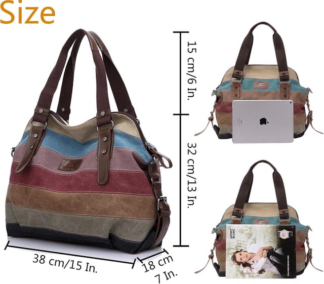 Thumbnail 6 de FreeMaster Canvas Hobo Tote Multi-Colour