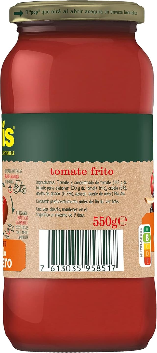 Thumbnail 4 de SOLÍS Tomate Frito Casero 🍅 Pack 12x550g Sin Gluten