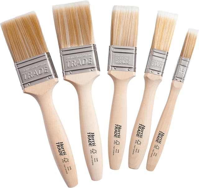 Detalle de Harris Trade Paint Brush Multi-Pack (5 brushes) for detailed work and smoother finishes