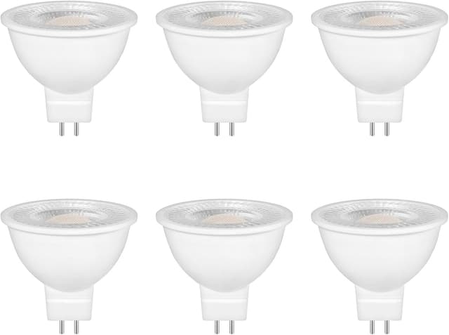 Detalle de Caldarax Lampadine LED GU5.3 12V 5W (MR16) 2700K, 500 lm, fascio 120° – non dimmerabile, 6 pezzi