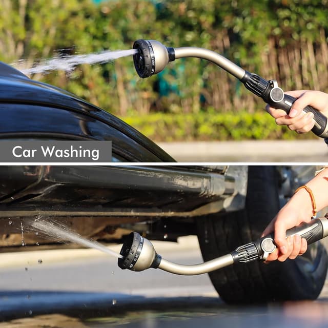 Detalle de Restmo RESTMO Watering Wand Heavy Duty (Metal Hose Wand) with Thumb Flow Control + 10 Spray Patterns