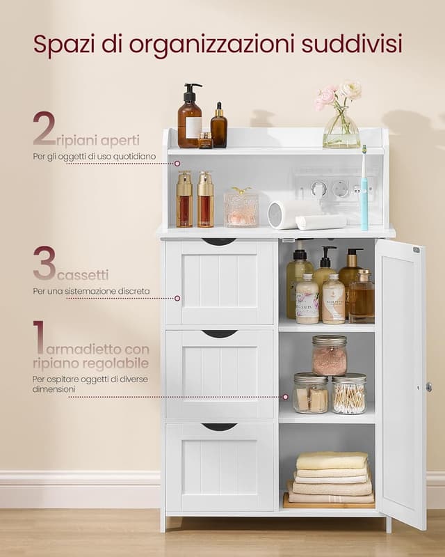 Thumbnail 5 de VASAGLE BBC775W03 mobile bagno 100 cm