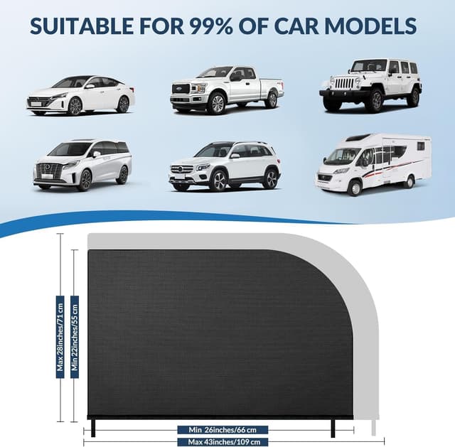 Thumbnail 4 de Car Rear Window Shade 2 Pack
