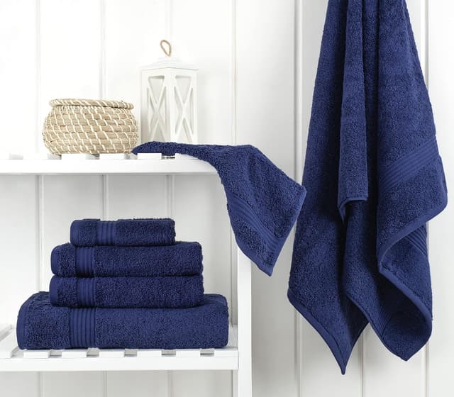 Detalle 2 de Cotton Paradise 6 Piece Towel Set 100% Cotton, Navy