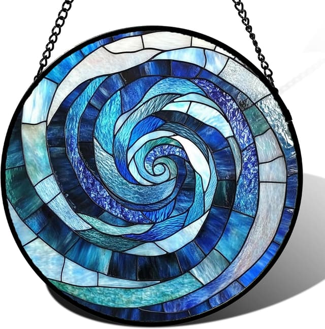 Imagen de CRISGIF Stained Glass Window Hanging 7.8 in en OfertitasTOP