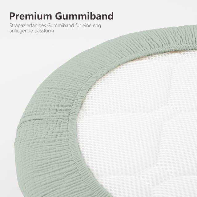 Thumbnail 5 de Susurration Musselin Spannbettlaken 90x50 cm