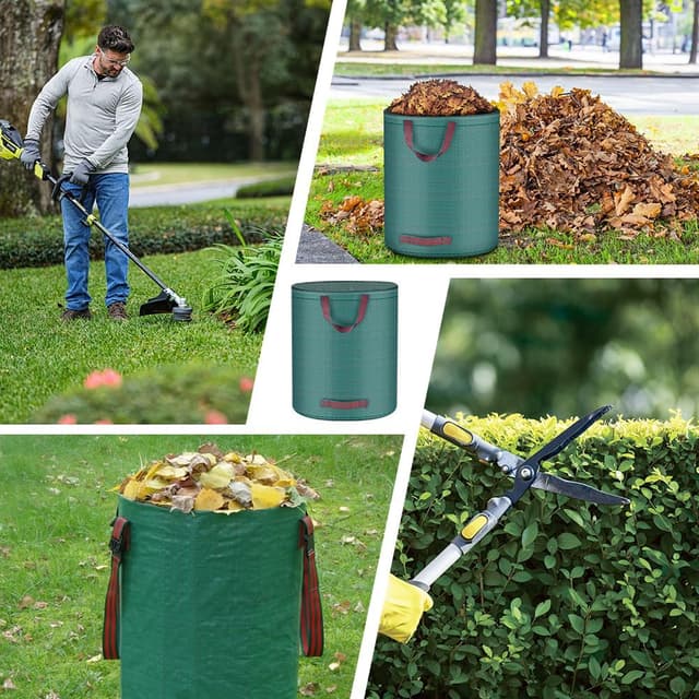 Thumbnail 6 de Flintronic Gartenabfallsack (3× 120 l) für Grünschnitt, Laub- und Gartenabfälle – faltbar