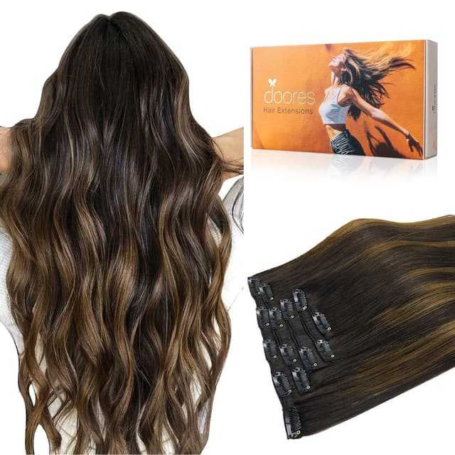 Imagen de DOORES Echthaar Extensions Clip 40 cm 💇♀ en OfertitasTOP