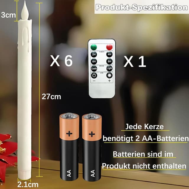 Thumbnail 1 de Hopelit LED Stabs Kerzen 6er Pack