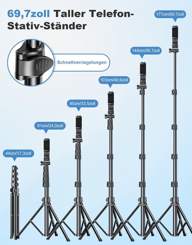 Detalle 2 de CIRYCASE Handy Stativ 177 cm