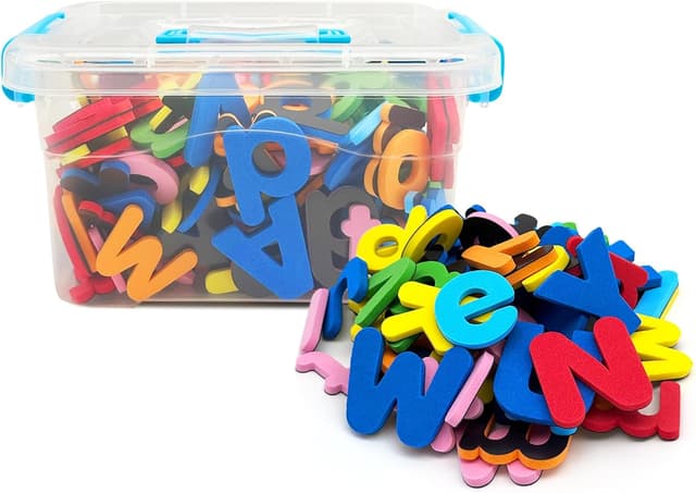 Detalle de Magnetic Letters ABC Alphabet Magnets (238-Piece Set) for Toddlers and Preschool Learning