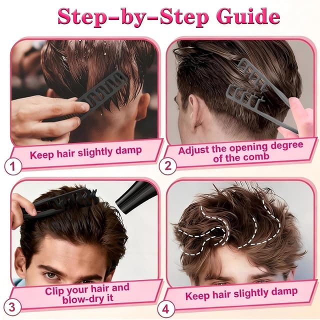 Thumbnail 2 de STRUKURPASTE Lockenkamm Textur Kamm