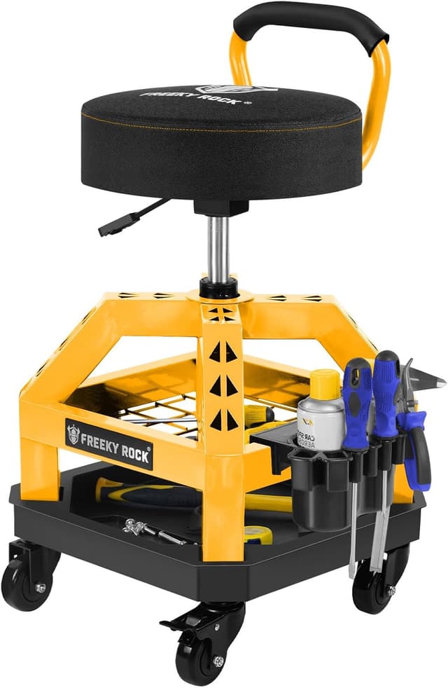 Detalle de FREEKYROCK Rolling Shop Stool 330 LBS