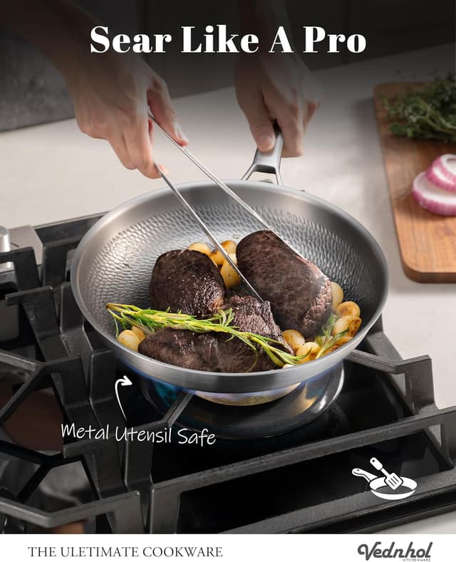 Detalle 2 de Pure Titanium Hammered Pro 12 Inch Skillet