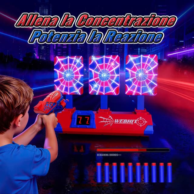 Thumbnail 4 de Tiro al Bersaglio Bambini Luminosi Elettrico 3 bersagli