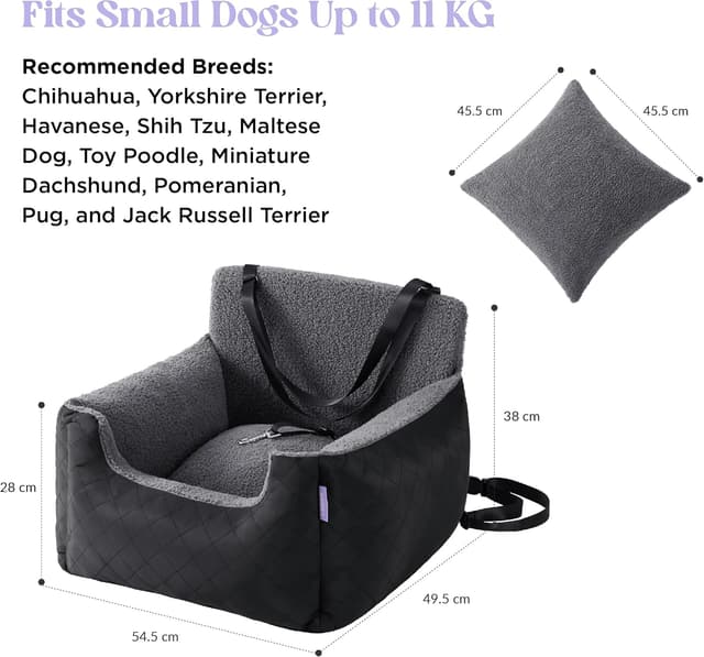 Thumbnail 4 de LE SURE Small Dog Car Seat 54.5x49.5x38cm