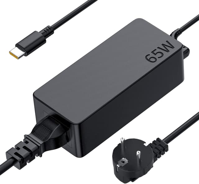 Detalle de Chargeur 65W USB‑C pour Lenovo ThinkPad et Yoga (Power Delivery, prise USB‑C)