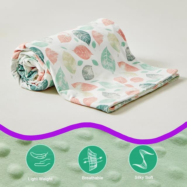 Detalle 1 de JHCHMX Leaf baby blanket 75x100cm