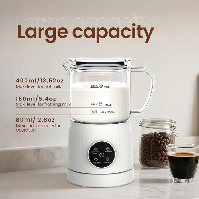 Detalle 2 de Casimhu 4-in-1 Milk Frother 13.52oz