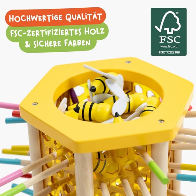 Thumbnail 6 de Nene Toys BEEFALL Groß Lernspiel 4‑in‑1 für Kinder 🎲