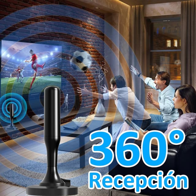 Detalle de Antena TV Interior TDT Portátil HD 4K