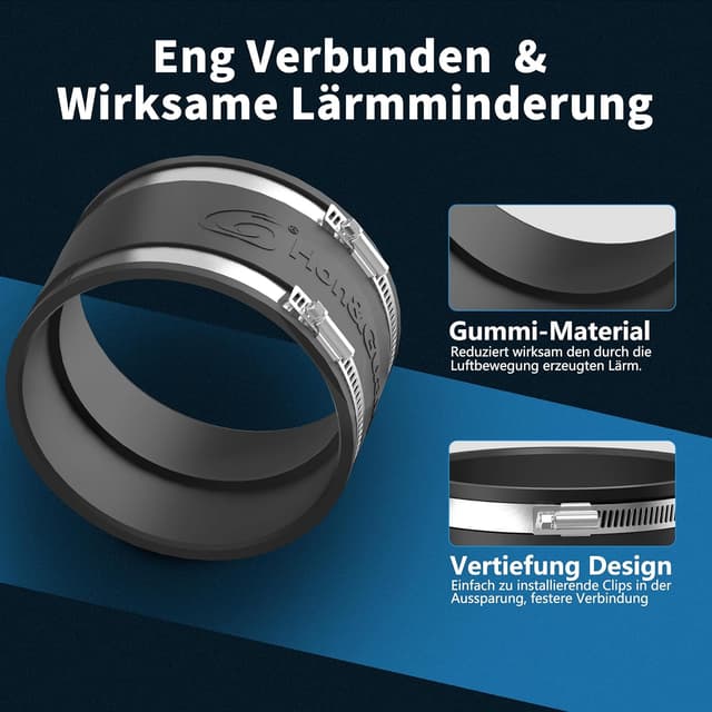 Thumbnail 5 de Hon&Guan Abluftset 100mm Rohrventilator mit Aktivkohlefilter 🌀