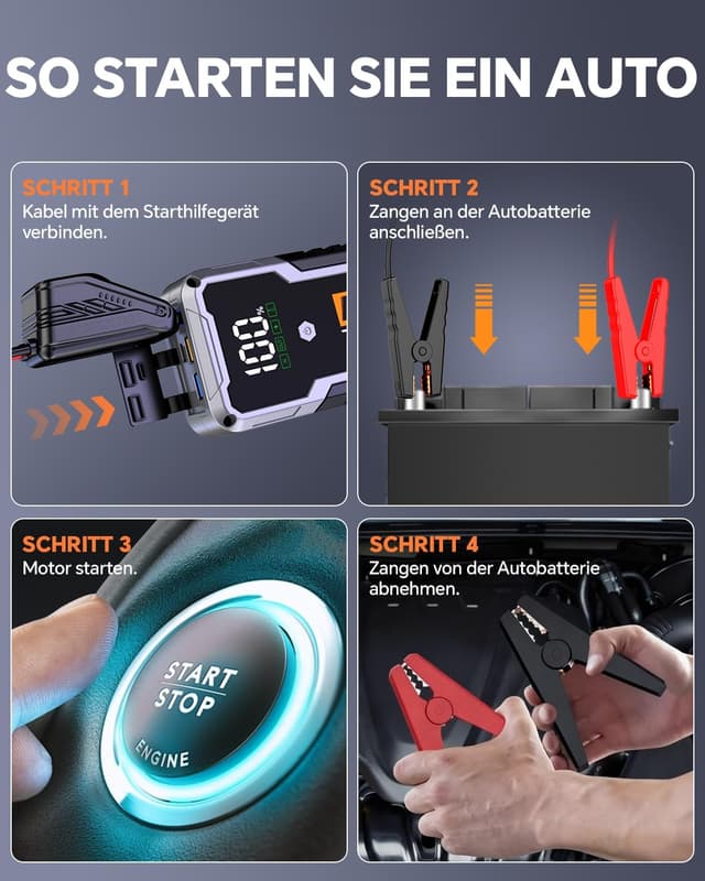 Thumbnail 5 de CARHEV 7000A Starthilfe Powerbank 26800 mAh