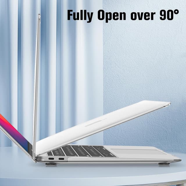 Detalle 2 de Fintie Ultradünne Hartschalen-Hülle für MacBook Air 13 (2018–2020) A2337/A2179/A1932 – transparentes Snap Case