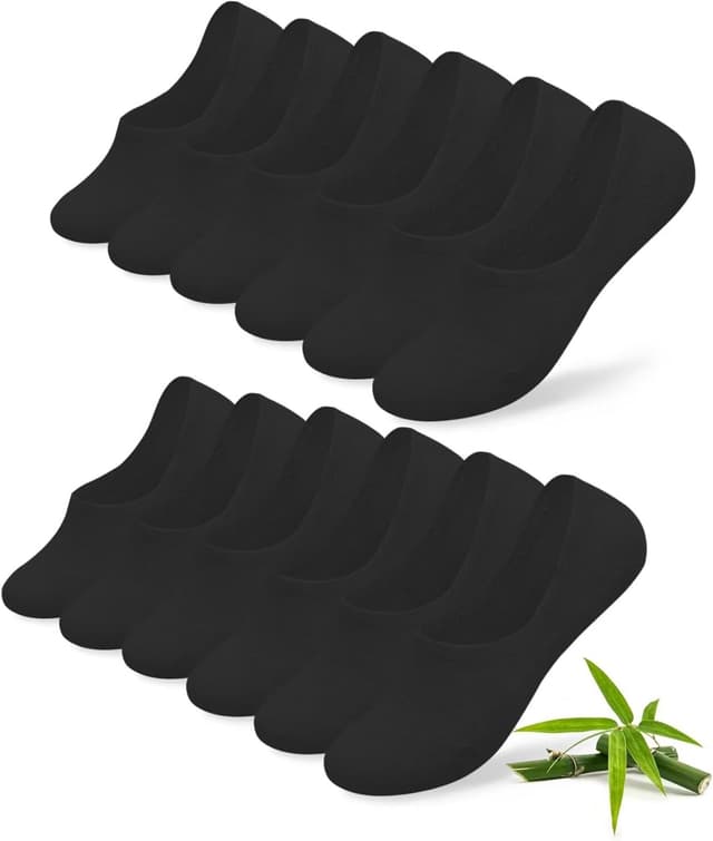 Thumbnail 6 de FALARY Bamboo No Show Trainer Socks (Invisible Low Cut Ankle) – 6 Pairs