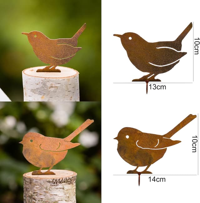 Thumbnail 6 de ALEMIN Rost-Vögel Gartenstecker 4er Set