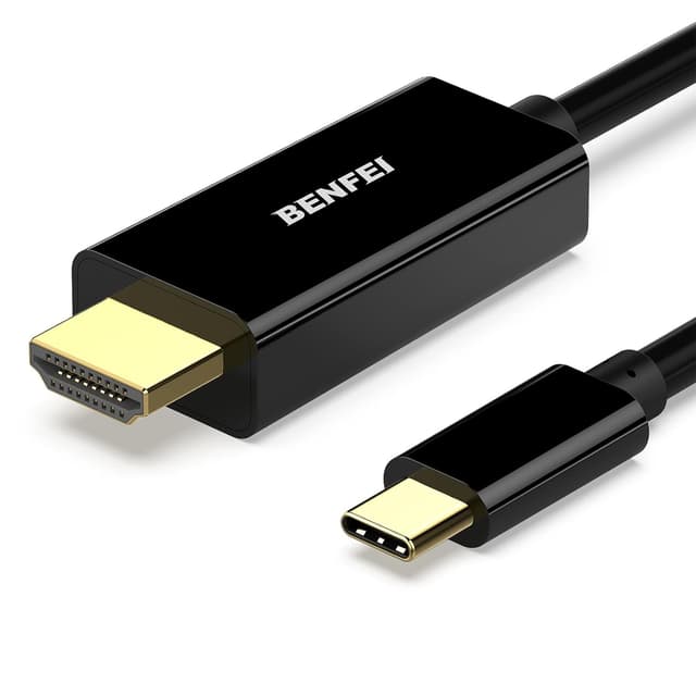 Detalle de BENFEI USB-C auf HDMI Kabel 4K (0,9 m) für iPhone 15 Pro/Max, MacBook & iPad Pro – kompatibel mit Thunderbolt 3/4