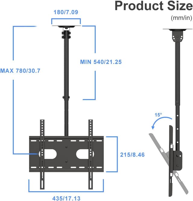 Detalle 2 de Suptek TV Deckenhalterung 26-65 Zoll MC4602