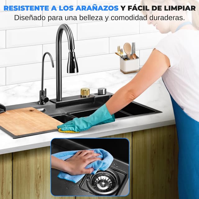 Thumbnail 4 de Serenelife fregadero cocina acero inoxidable