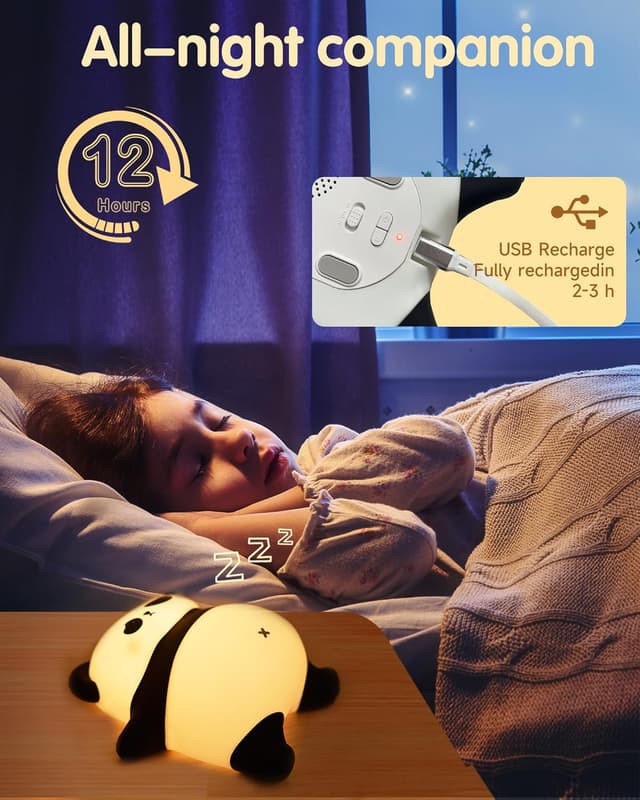 Thumbnail 6 de NesveCit panda night light with timer
