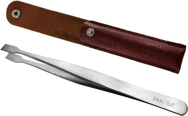Detalle de Stainless Steel Flat Spade-Tip Tweezers