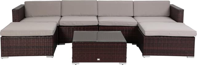 Detalle de EVRE Nevada rattan garden set 6 seater