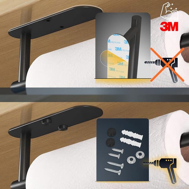 Thumbnail 3 de RICOO KR002-B Dispensador de Papel Cocina 🧻 33.5x9.5x4.5 cm