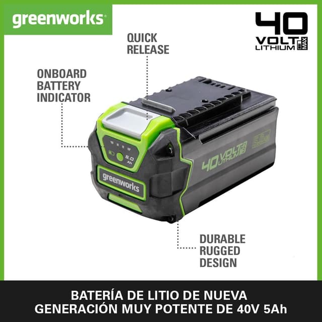 Detalle 2 de Greenworks Batería 40V 5Ah G40B5