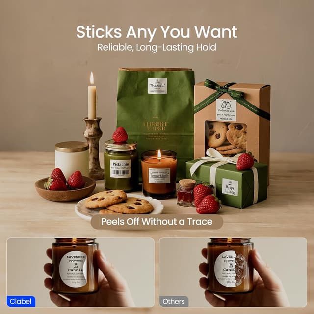 Detalle de CLABEL 6 rotoli nastro termico bianco 50x40 mm per stampanti di etichette