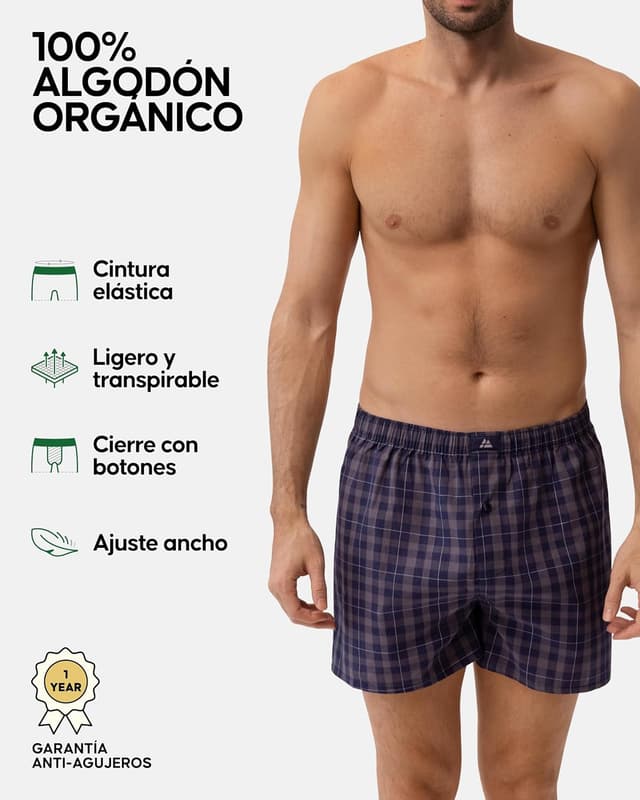 Detalle 2 de DANISH ENDURANCE Boxer algodón orgánico 4 y 6 pack