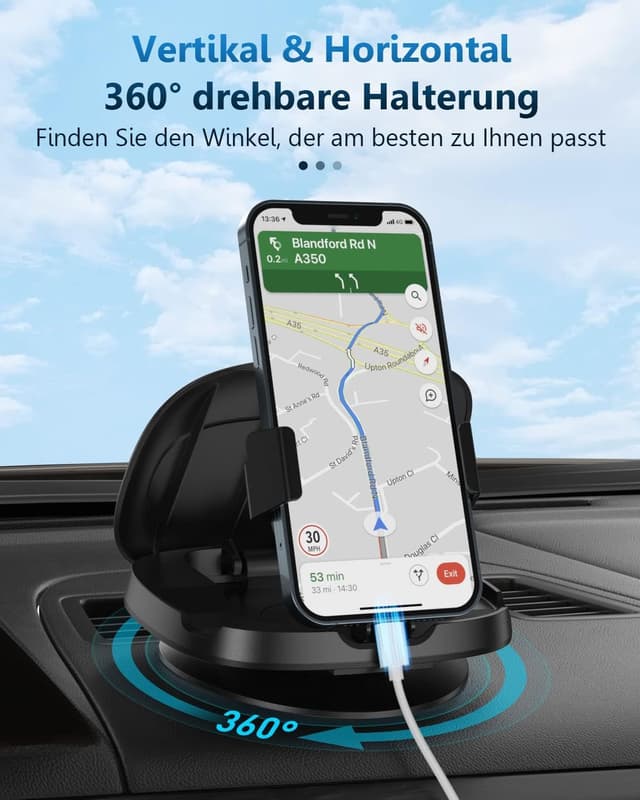 Detalle 2 de Tophot Handyhalterung Auto 360°