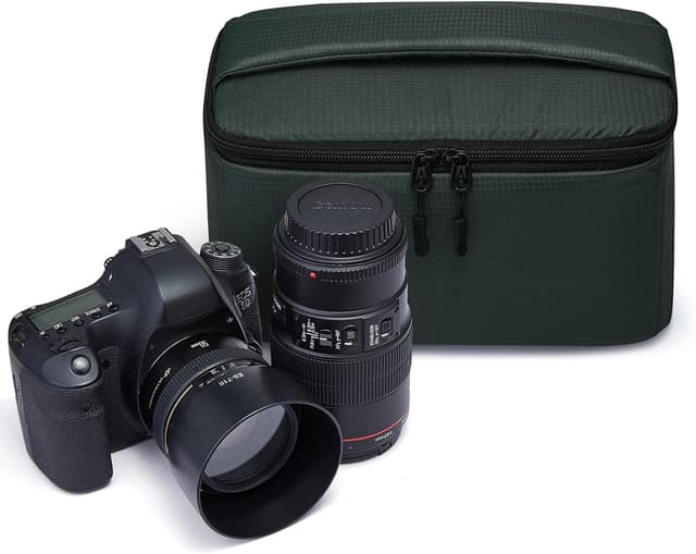 Detalle de S-ZONE borsa imbottita antiurto pieghevole per fotocamera DSLR/SLR con scomparti e protezione lenti